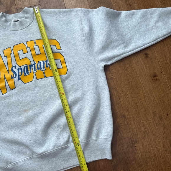 Unisex Vintage 90s Fruit of the Loom WSHS Spartans varsity crewneck - Picture 7 of 8
